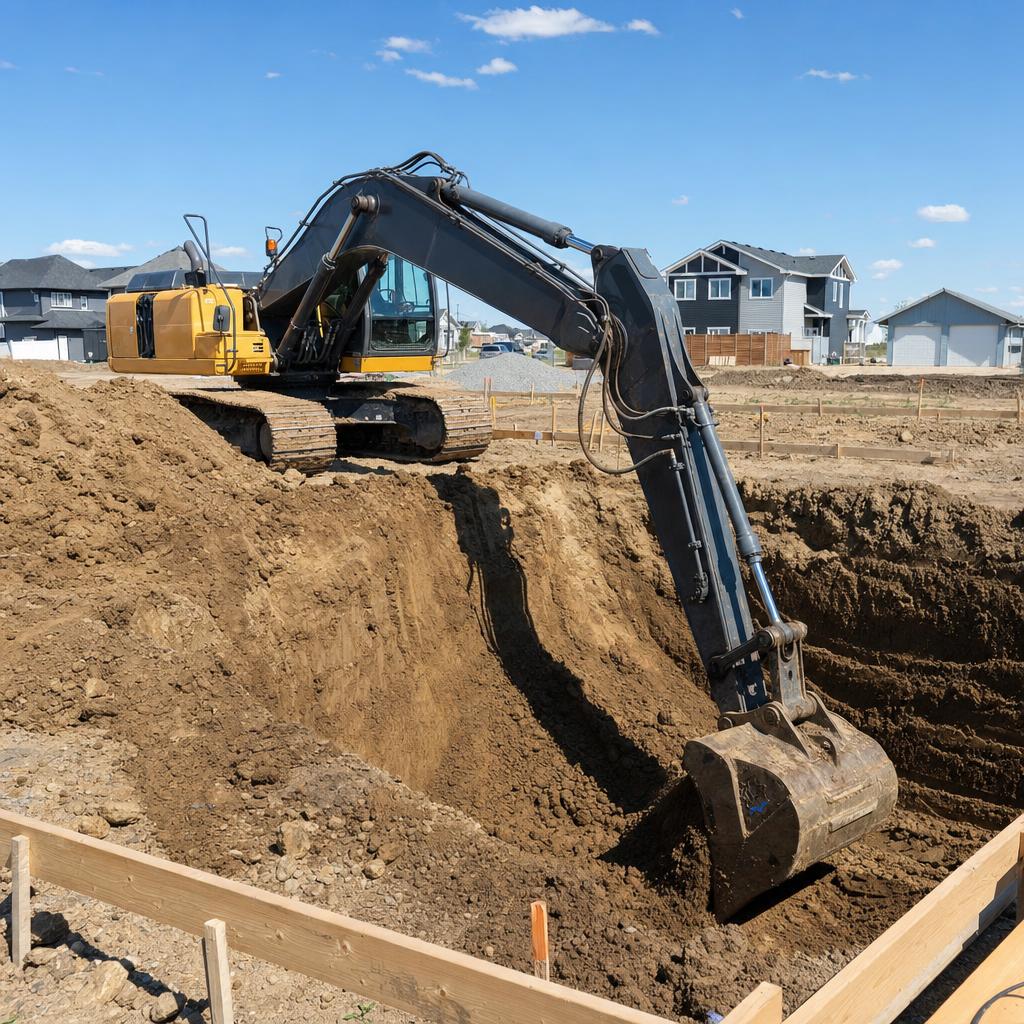 Excavation work in Airdrie AB