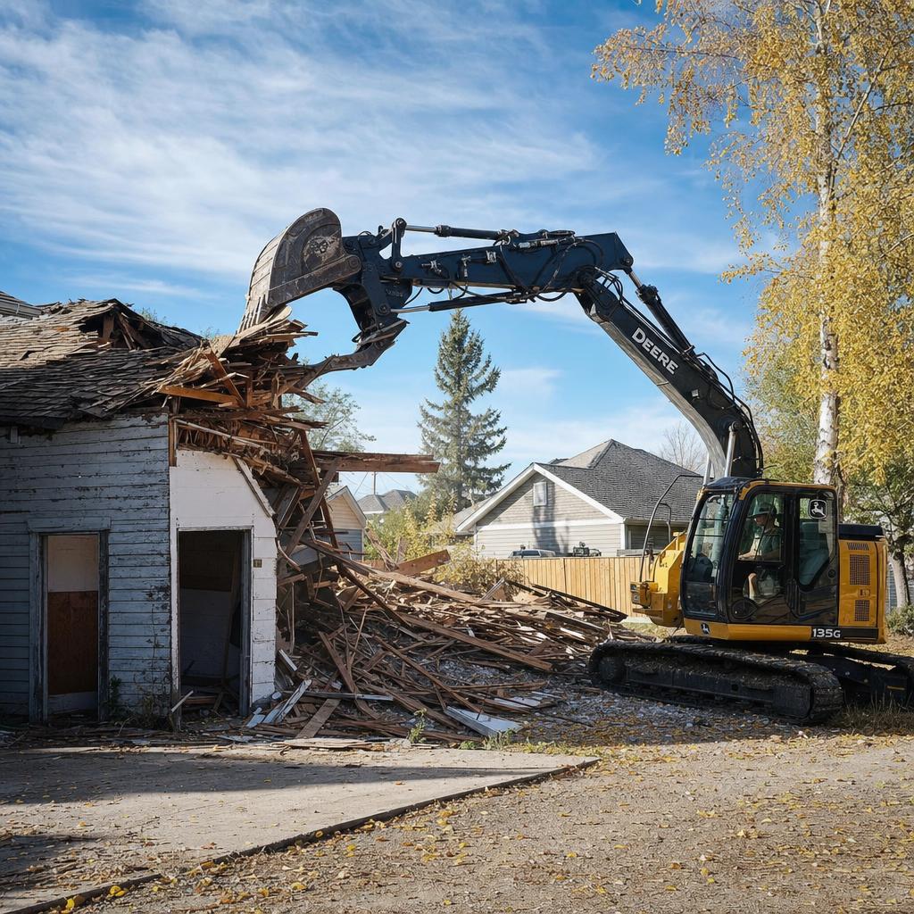 Site clearing after demolition Airdrie