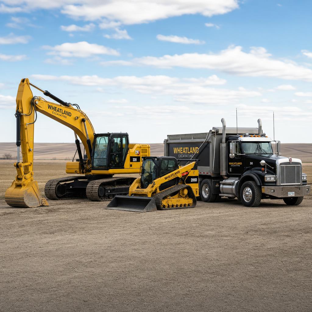 Residential basement excavation near Airdrie
